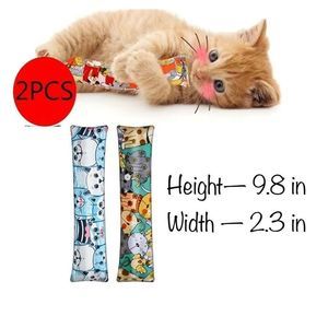 NEW Two Pack of Cute Cartoon Large Catnip Pillow Cat Toys —‎ NWT